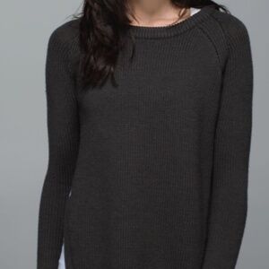 lululemon athletica Dark Gray Crew Neck Sweater